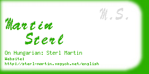 martin sterl business card